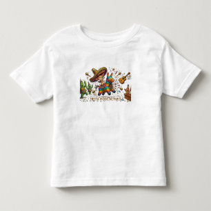 Lustiger Chihuahua Reitet Piñata Fiesta Geburtstag Kleinkind T-shirt
