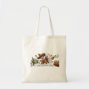 Lustiger Chihuahua Reitet Piñata Fiesta Geburtstag Tragetasche