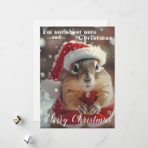 Lustiger Chipmunk-Nuss für Weihnachtsfoto Feiertagskarte
