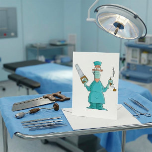 Lustiger Chirurg Cartoon Tolles Medizin Humor Einladung
