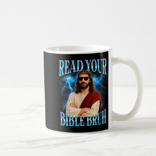 Lustiger Christ Lies deine Bibel Bro  Kaffeetasse (Rechts)