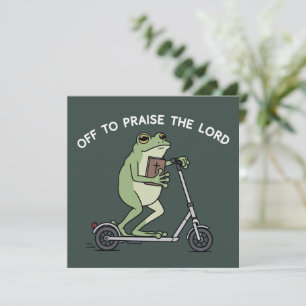 Lustiger christlicher Frosch, der den Herrn lobt,  Einladung