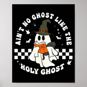 Lustiger christlicher Geist mit Bibel Retro kathol Poster