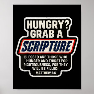 Lustiger christlicher Schrift Bibelvers Zitat Matt Poster