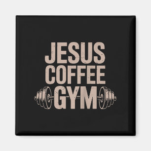 Lustiger Christlicher Workout Jesus Kaffee Gym Han Magnet