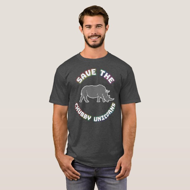 Lustiger Chubby Unicorn-T - Shirt (Vorne ganz)