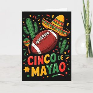 Lustiger Cinco de Mayo American Football Vater Mut Karte