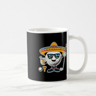 Lustiger Cinco De Mayo Golfball mit Sombrero Marga Kaffeetasse