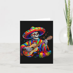 Lustiger Cinco De Mayo Skelett Schädel Fiesta Karte