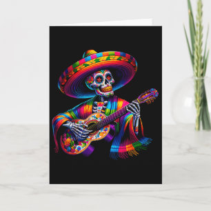 Lustiger Cinco De Mayo Skelett Schädel Fiesta Somb Karte