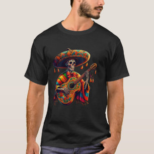 Lustiger Cinco De Mayo Skelett Schädel Fiesta Somb T-Shirt