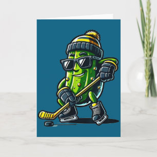 Lustiger Ckle spielt Hockey Karte