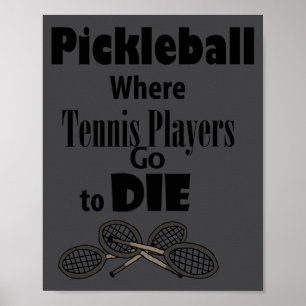Lustiger Ckleball, wo Tennisspieler sterben Poster