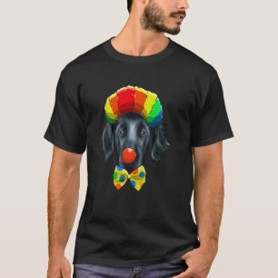 Lustiger Clown Flat-Coated Retriever Zirkushund T-Shirt