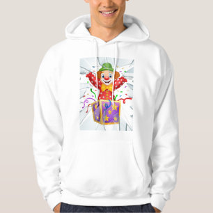lustiger Clown unter dem kaputten Glas Hoodie