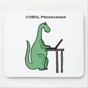Lustiger COBOL-Programmierer-Dinosaurier Mousepad