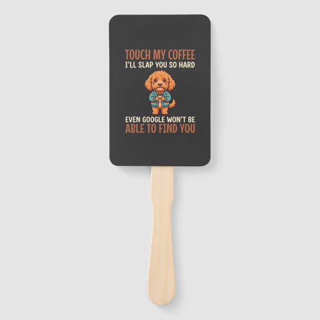 Lustiger Cockapoo Kaffeeliebhaber Fächer (Vorderseite)