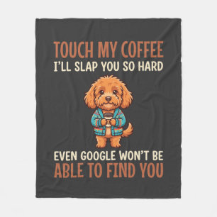 Lustiger Cockapoo-Kaffeeliebhaber Fleecedecke