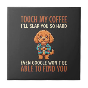 Lustiger Cockapoo Kaffeeliebhaber Fliese