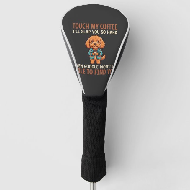 Lustiger Cockapoo Kaffeeliebhaber Golf Headcover (Vorderseite)