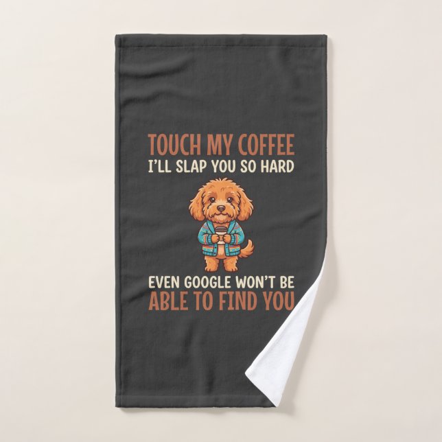 Lustiger Cockapoo Kaffeeliebhaber Handtuch (Handtuch)