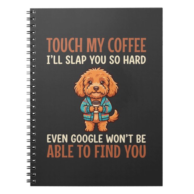 Lustiger Cockapoo Kaffeeliebhaber Notizblock (Vorderseite)
