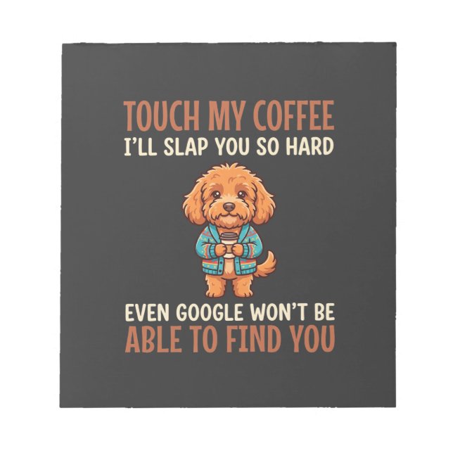 Lustiger Cockapoo Kaffeeliebhaber Notizblock (Vorderseite)