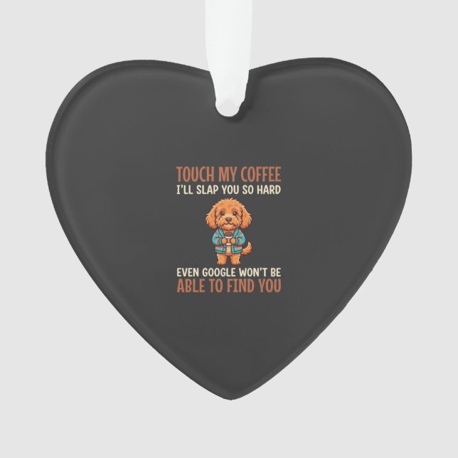 Lustiger Cockapoo Kaffeeliebhaber Ornament (Vorderseite)
