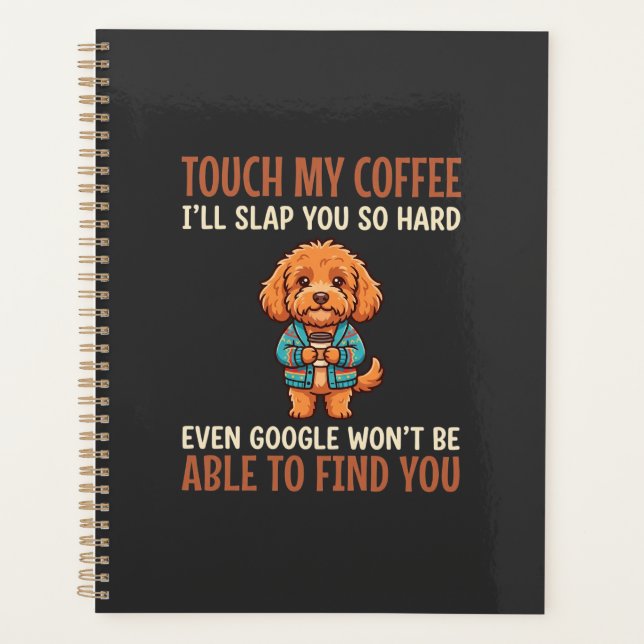 Lustiger Cockapoo Kaffeeliebhaber Planer (Vorderseite)