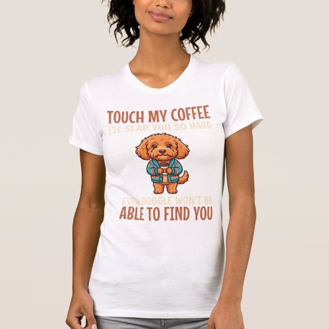 Lustiger Cockapoo-Kaffeeliebhaber T-Shirt (Vorderseite)
