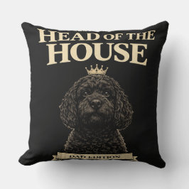 Lustiger Cockapoo-Vater-Geschenk | Chef des Hauses Kissen