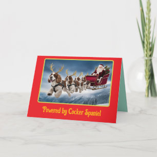 Lustiger Cocker Spaniel Weihnachten Karte
