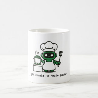 Lustiger Coder-Becher — git commit hat Pasta gemac Kaffeetasse