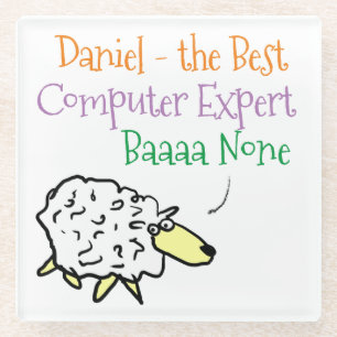 Lustiger Computer-Experte Schaf Bestes Baaa Keiner Glasuntersetzer