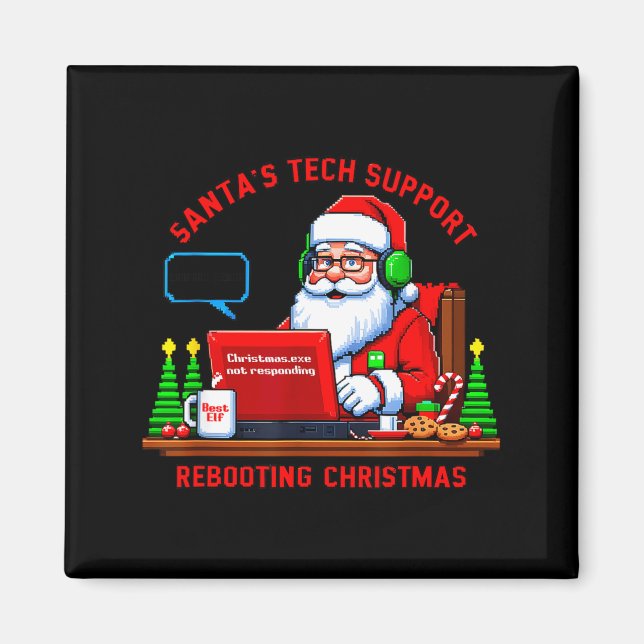 Lustiger Computer-Meme Santa's Tech-Support beim N Magnet (Vorne)