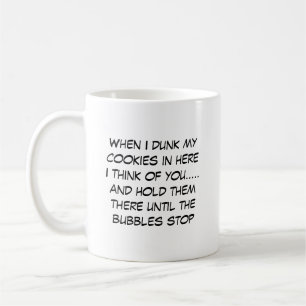 Lustiger Cookie-Tauch-Becher Bearbeitbarer Text Kaffeetasse