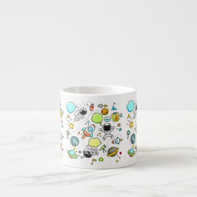 Lustiger cooler Astronaut Espressotasse (Vorderseite)