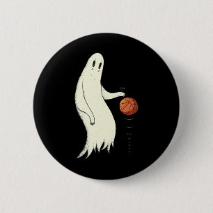 Lustiger cooler Geist dribbelt Sketll - Halloween- Button