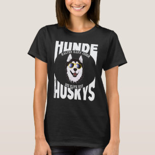 Lustiger Cooler Husky Mit Sonnenbrille Schlittenhu T-Shirt