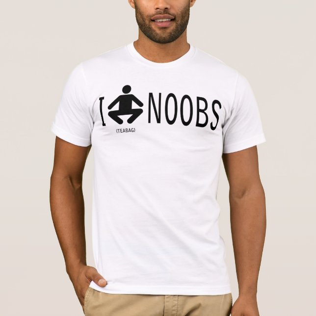 Lustiger cooler i-Teebeutel Noobs/n00bs mischen T-Shirt (Vorderseite)