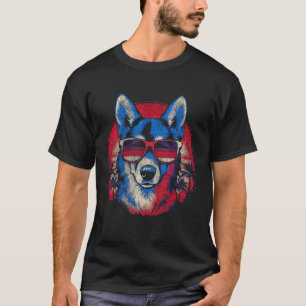 Lustiger cooler Sibirischer Husky mit Sonnenbrille T-Shirt