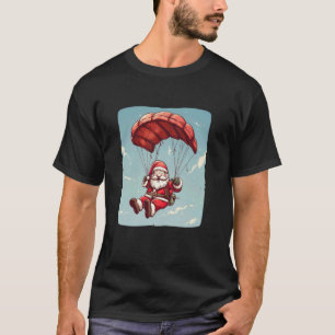 Lustiger Cooler Skydive Weihnachtsmann für Fallsch T-Shirt