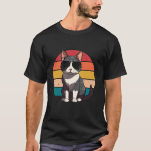 Lustiger Cooler Sonnenuntergang Retro 70er 80er 90 T-Shirt
