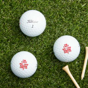 Lustiger, cooler verlorener Ball für Golfer