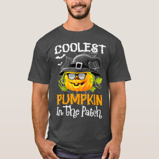 Lustiger Coolster Kürbis Auf Dem Feld Halloween-Ko T-Shirt