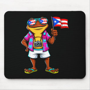 Lustiger Coqui-Frosch Puerto Rico-Flagge Boricua P Mousepad