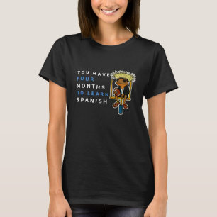 Lustiger Coqui sitzt im Park und lernt Spanisch G T-Shirt
