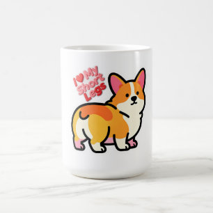 Lustiger Corgi-Becher - Ich liebe meine kurzen Bei Kaffeetasse