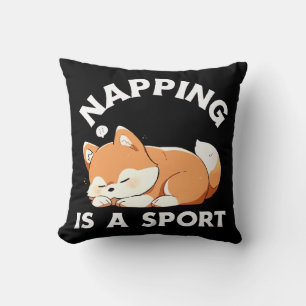 Lustiger Corgi beim Nickerchen ist ein Sport für H Kissen