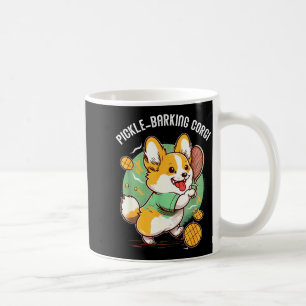 Lustiger Corgi-Hund Pickleball-Wortwitz für Pickle Kaffeetasse